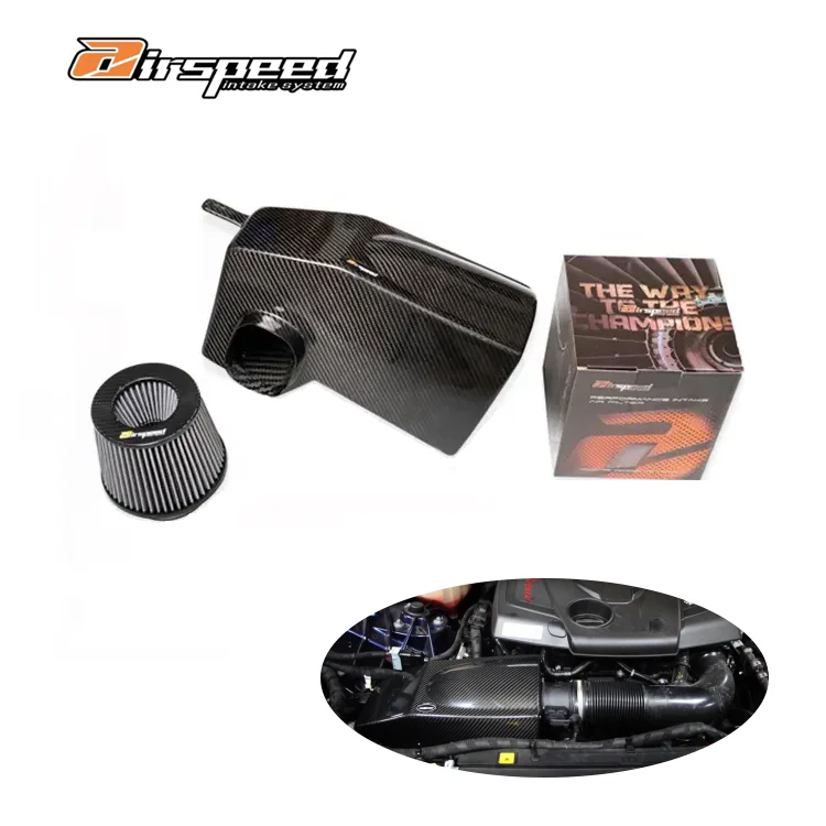 

Dry Carbon Fiber Car Engine Cold Intake System Auto Parts Replace for Alfa Romeo Giulia 2.0T 2017