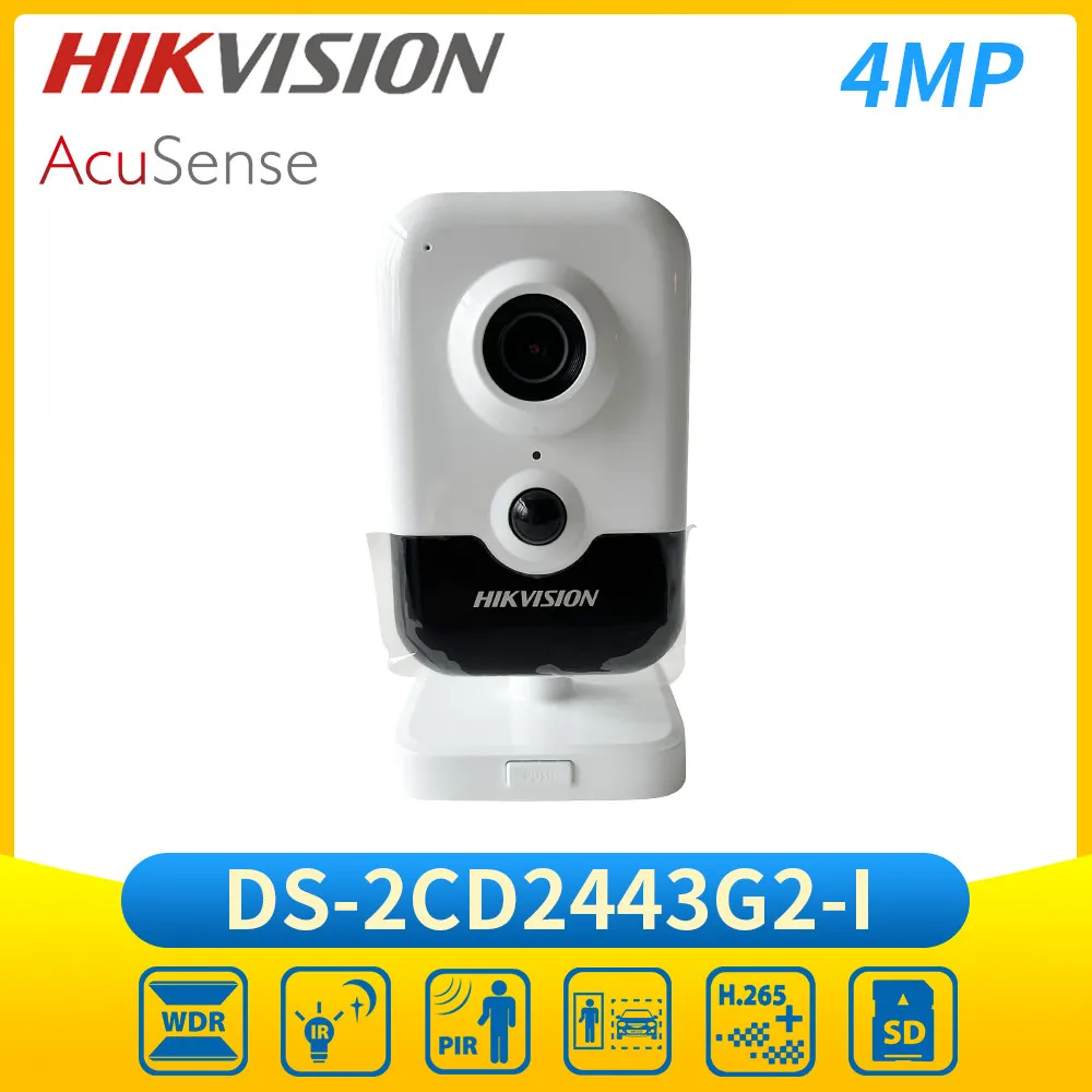 Hikvision 4MP AcuSense Built-in Mic Network Cube IP Camera PIR DS-2CD2443G2-I Replace DS-2CD2443G0-I