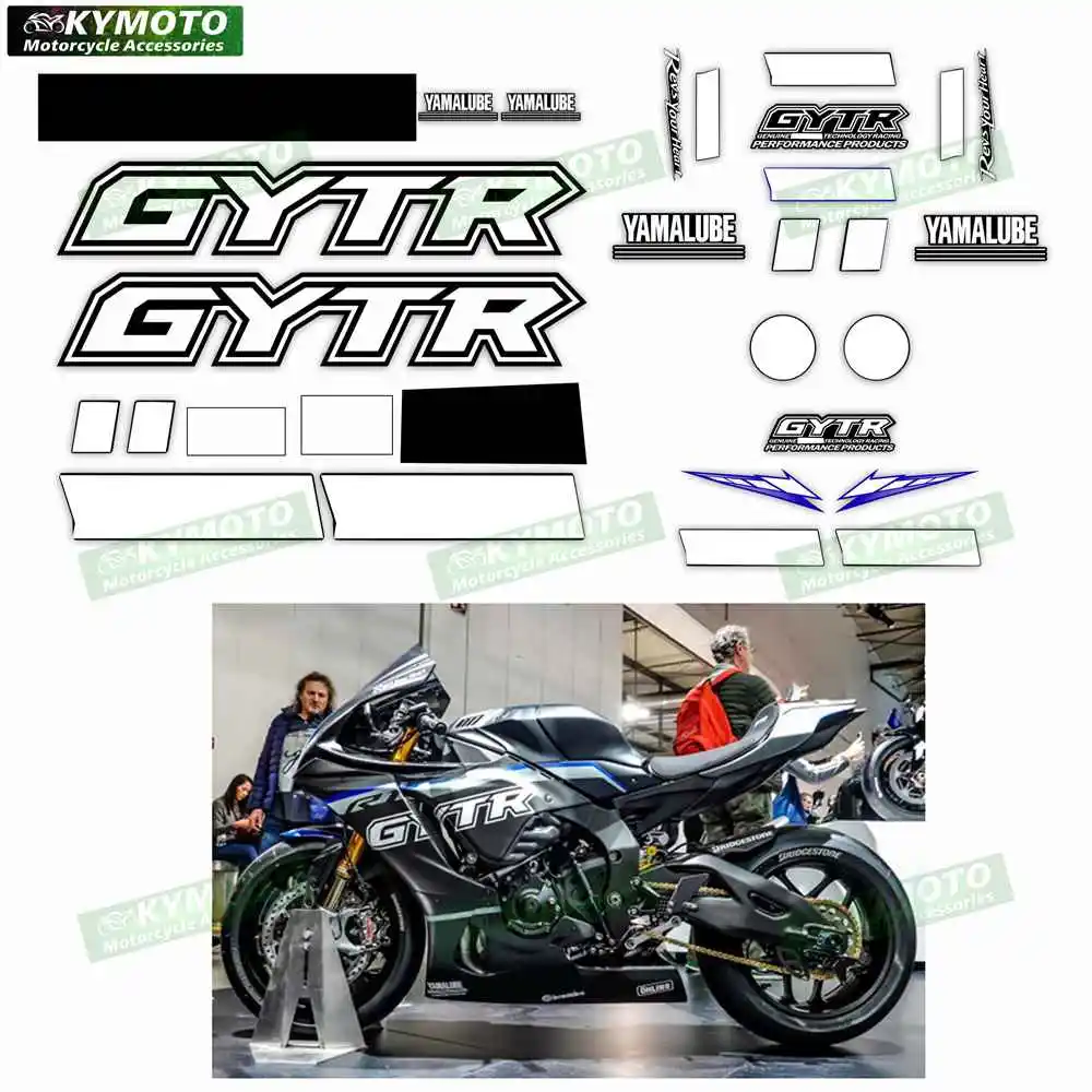 For Yamaha YZF-R6 YZF R6 GYTR racing motorcycle accessories stickers fairing decoration full car waterproof reflective decal set