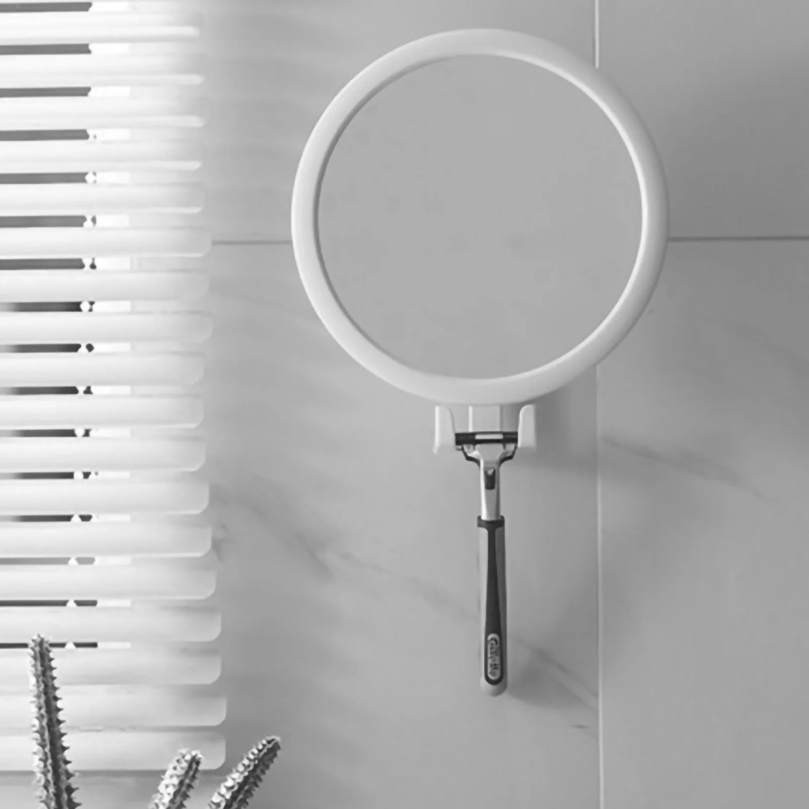 

Adhesive Wall-Mounted Makeup Mirror Durable Eco-Friendly Material Adjustable Position Bathroom Vanity Dressing Mirror Clear Hd