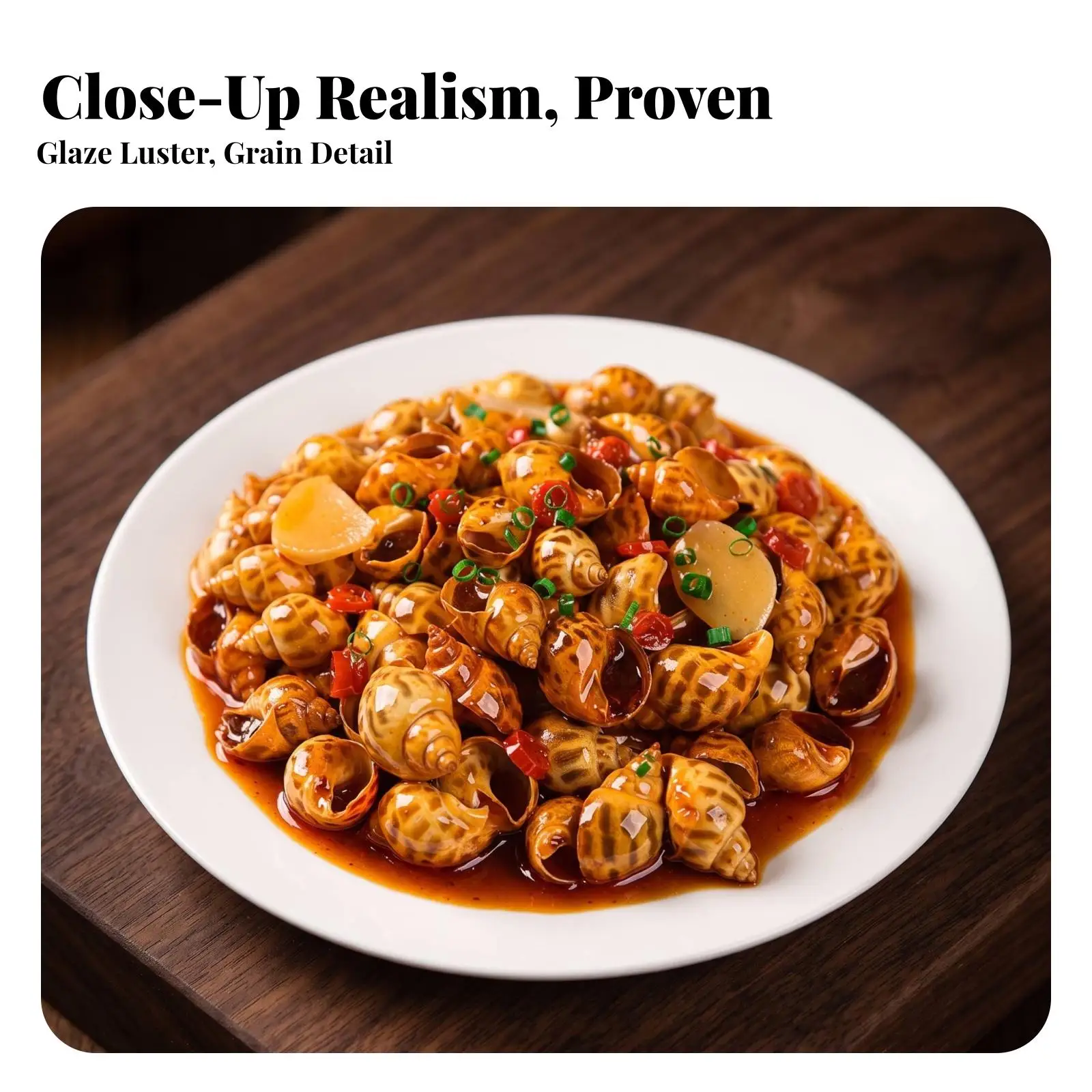 Detailed Spicy Snail Dish Replica Artificial Food Sample for Catering Display and Shop Window Decor