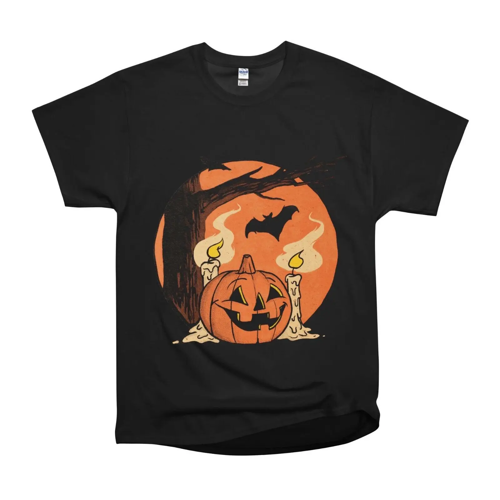 NWT Vintage Pumpkin Orange Night Halloween Unisex T-Shirt