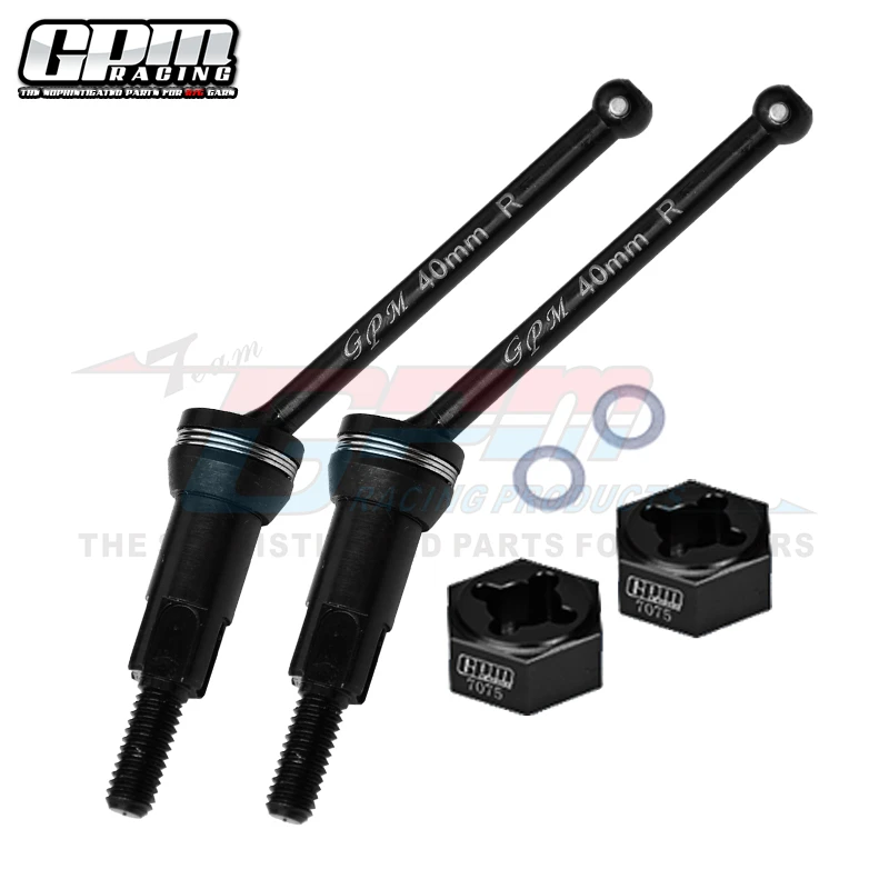 GPM CS Achter CVD Aandrijfas 40mm & 7075Alu Wiel Hex Voor ARRMA 1/14 Mojave Grom