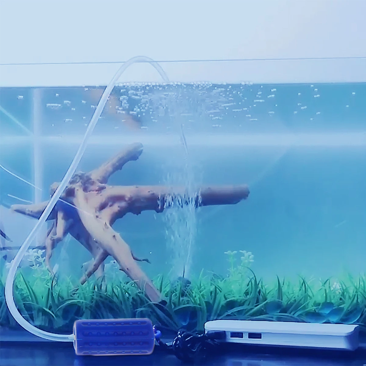

Oxygen Pump Aquarium Aerator USB Fish Tank Pond Pump Air Bubbler Stones Bubble Disk Pet Supplies Small Medium Tanks Continuous