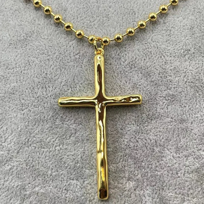 2023 New UNOde50 Hot Selling Smooth Cross Necklace in Europe and America, High Quality Women's  Romantic Jewelry Gift