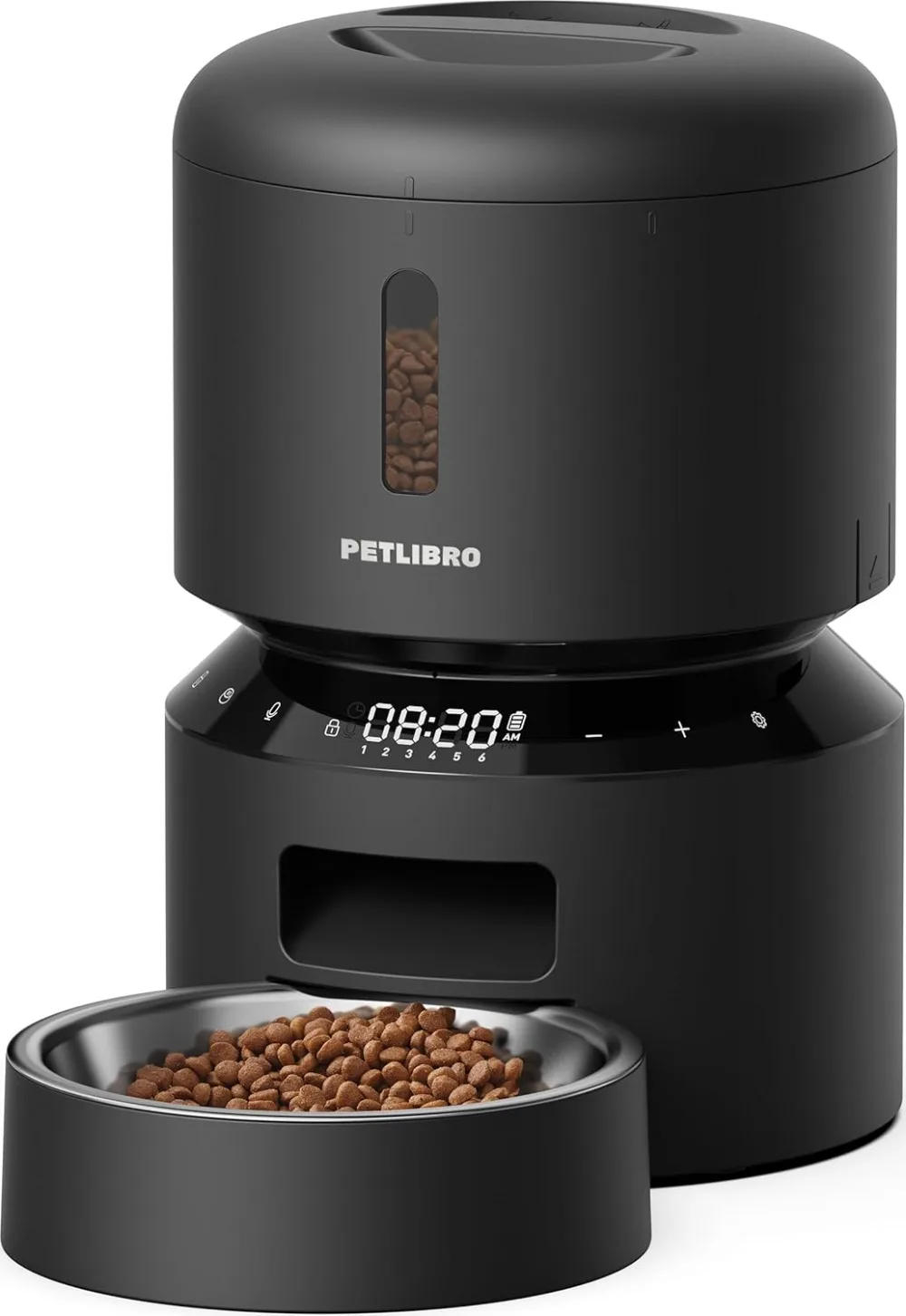 

Programmable Automatic Pet Feeder with Voice Call, Airtight Storage & Dual Power for Cats and Small Dogs
