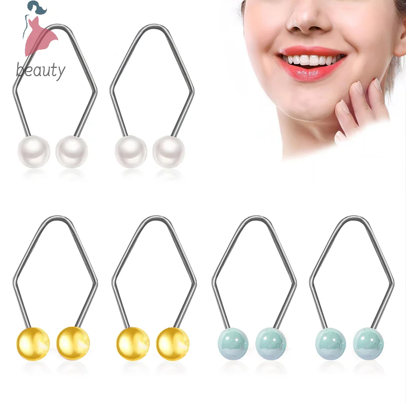 1Pairs Women Dimple Makers Natural Smile Dimple Trainer Creative Body Jewelry Accessories Artificial Dimple Creation For Cheeks