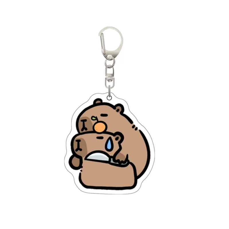 Acrylic Capybara Keychain Creative Cute Kapibara Pendant Puppy Capybara Bag Hanging for men women Unisex Birthday Gift