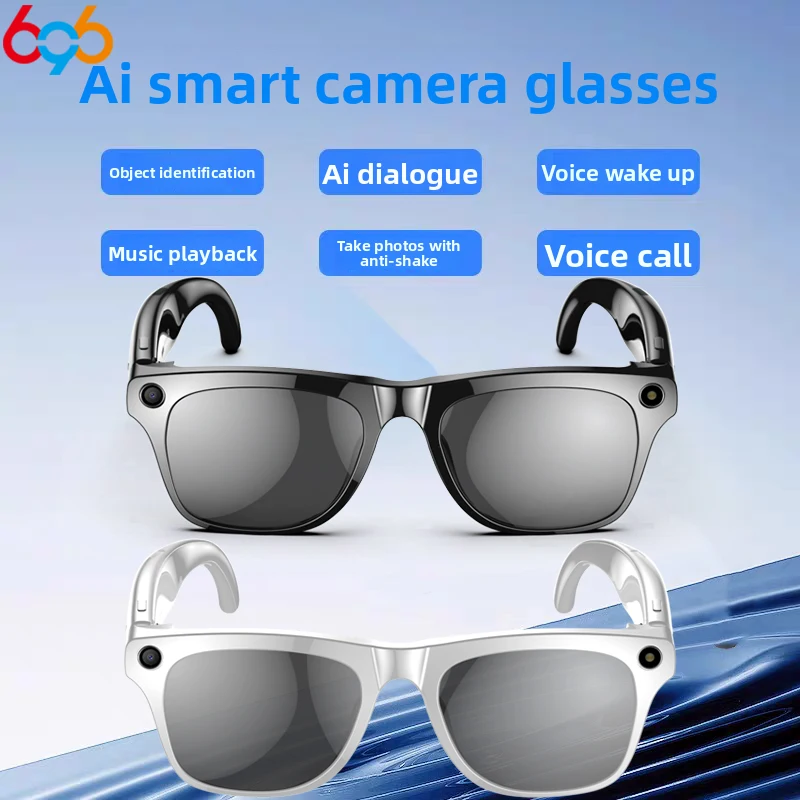 

AI Translate Smart Glasses HD Camera Take Photo Record Video Bluetooth Call Music Stereo Mic Touch Sports Sunglasses Men Women