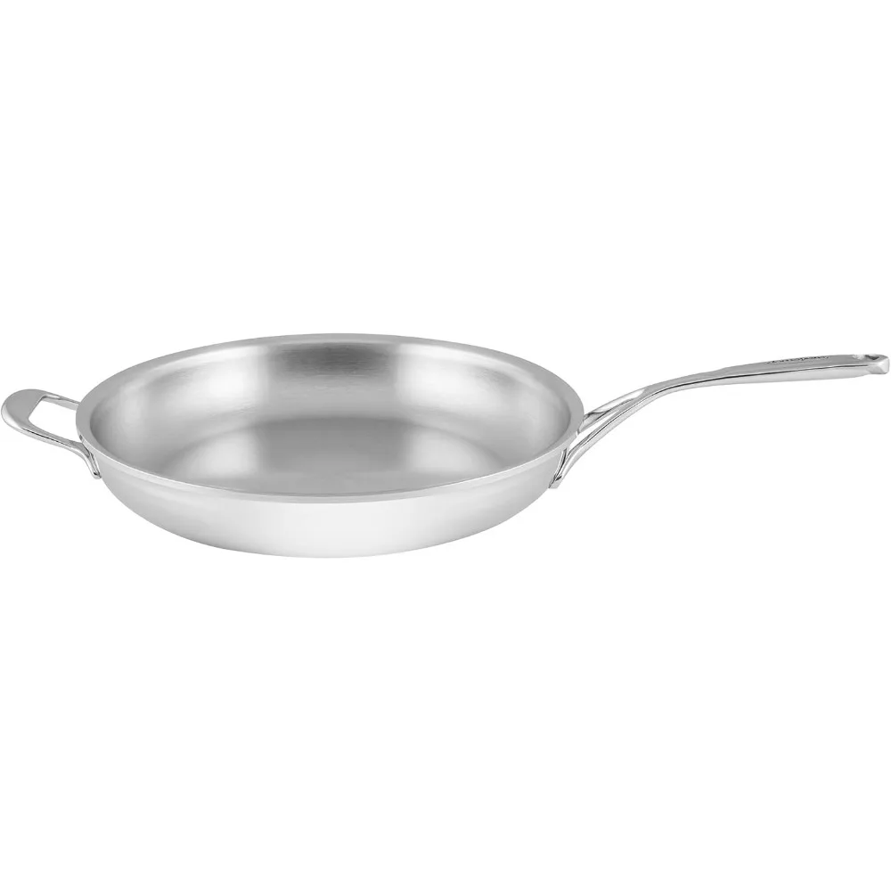 Atlantis Proline 12.6-inch Stainless Steel Fry Pan with Helper Handle