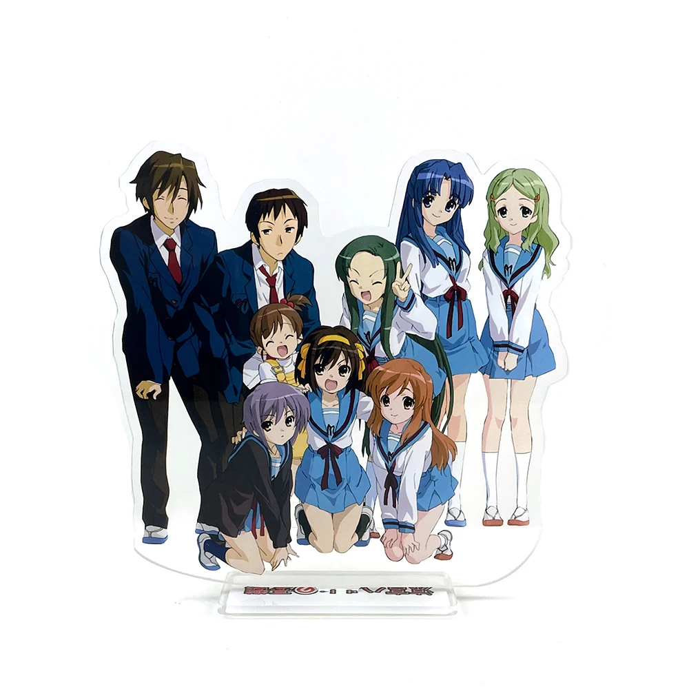 Suzumiya Haruhi Series Kyon Nagato Yuki Tsuruya Asakura Ryouko Kyon\'s Sister acrylic stand figure model cake topper anime