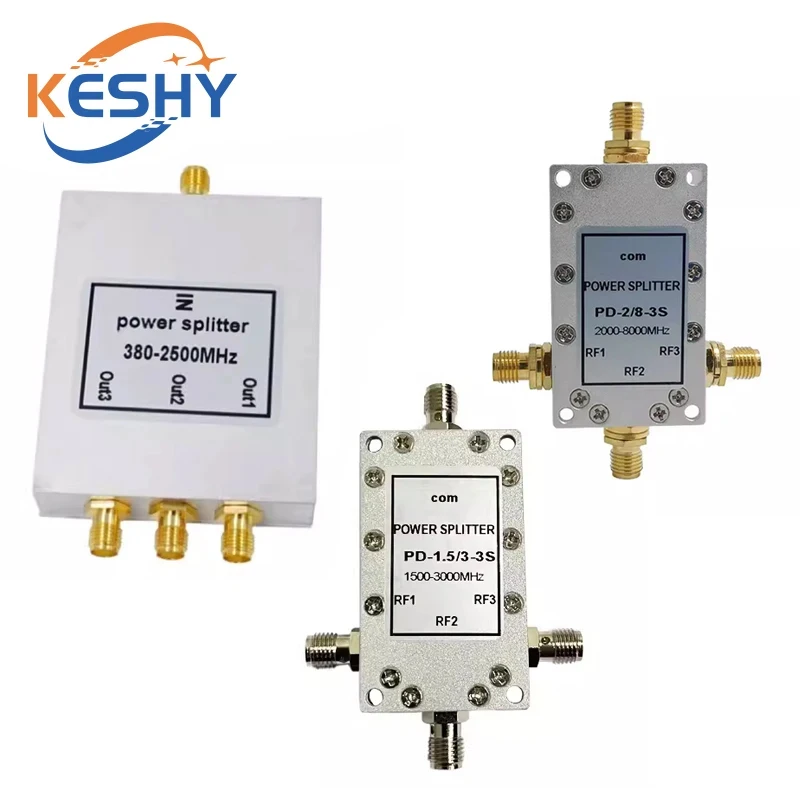 3 Channel Sma Power Splitter 380mhz-2500mhz 2-8G 1.5-3G Sma Female Connector Power Divider Splitter Divider For Wifi Gps Booster