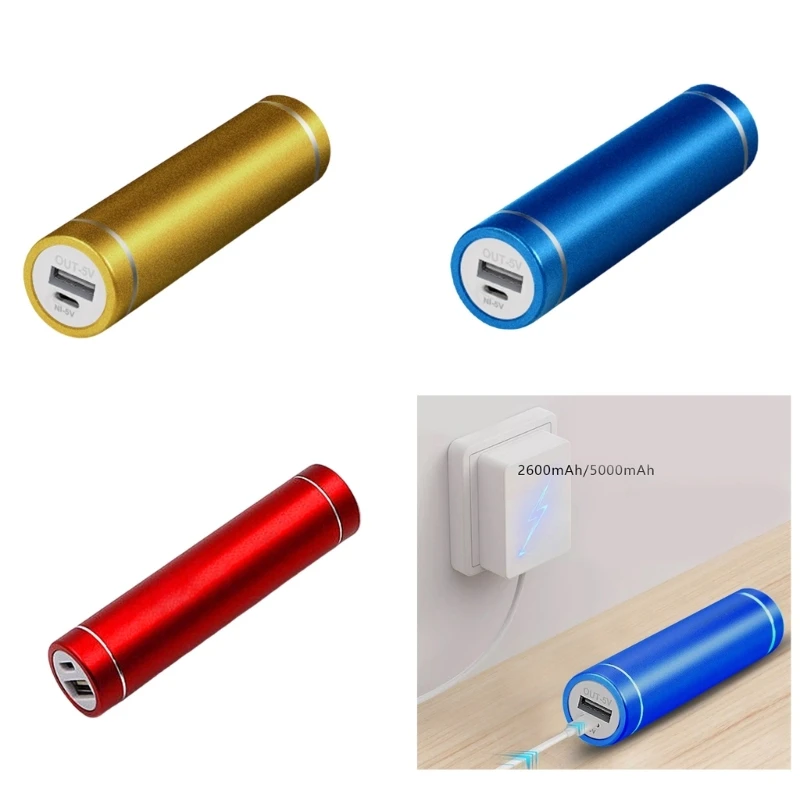 DIY Power Bank Box Charging Case USB C Input USB Output Powerbank Case Shell for 18650/21700 Battery DIY Battery Holder