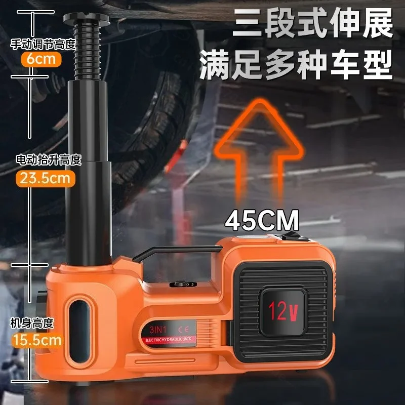 12V Electric Hydraulic Car Jack 3 in 1 Air Pump Tire Inflator Electric Wrench Off Road Vehicle Emergency Tire Change Tool