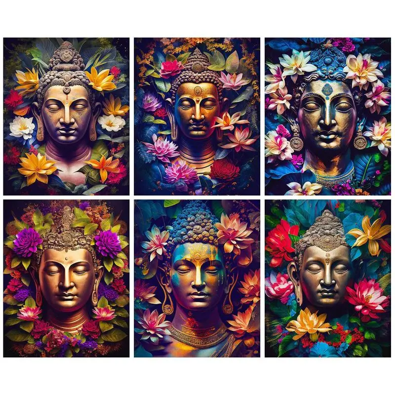

CHENISTORY Buddha Diamond Painting New Arrival Full Square Round Diamond Embroidery Religious Figures Home Decorations Gift