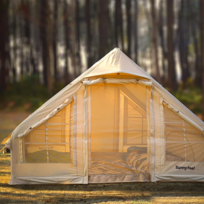

Brand New Anti-UV Water-Resistant Breathable Air Pole Inflatable Glamping Tent Large Outdoor Camping Tent