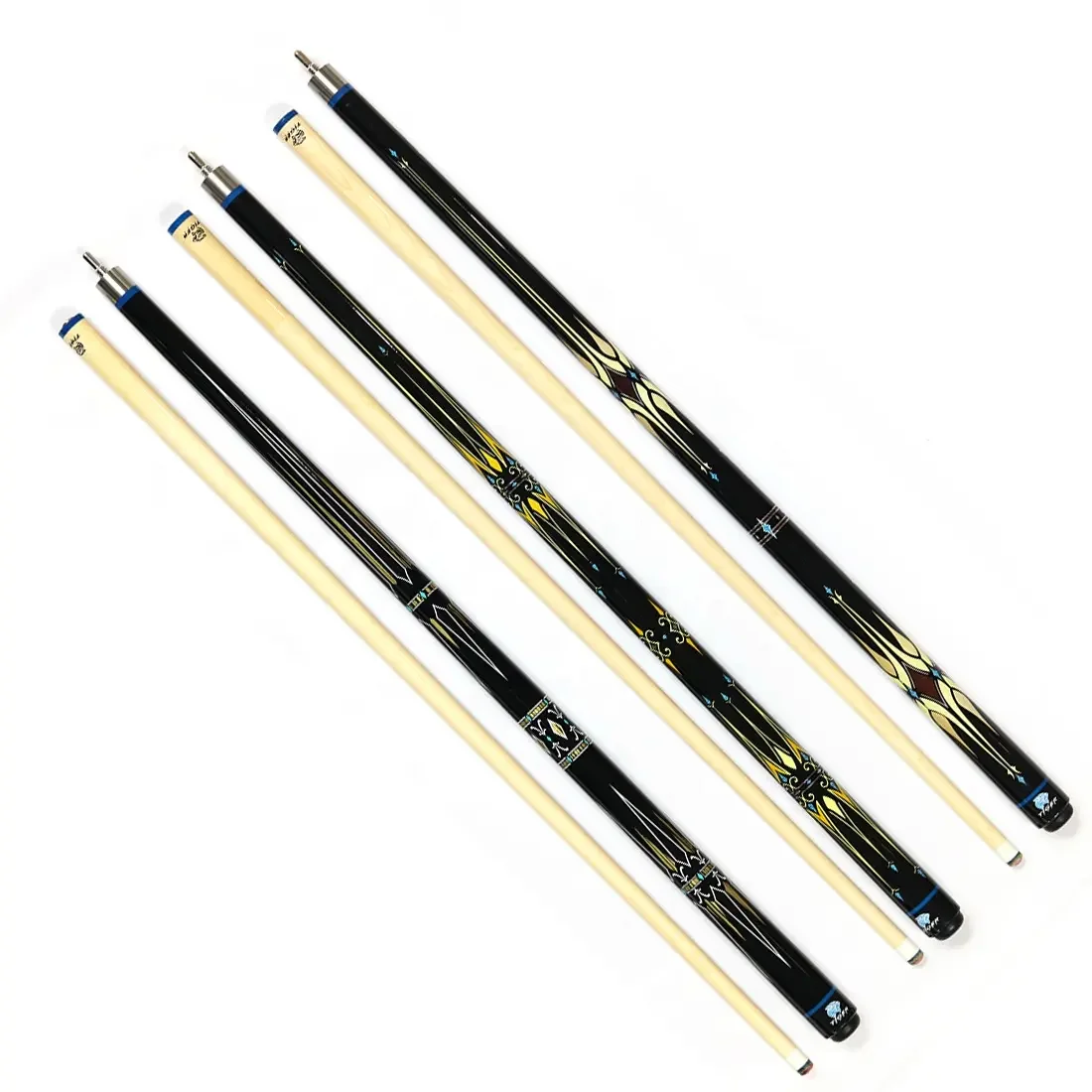 

New Wholesale Factory Directly Sale 58inch Canada Maple Wood 1/2-pc Billiard Pool Cue 13mm for Sale