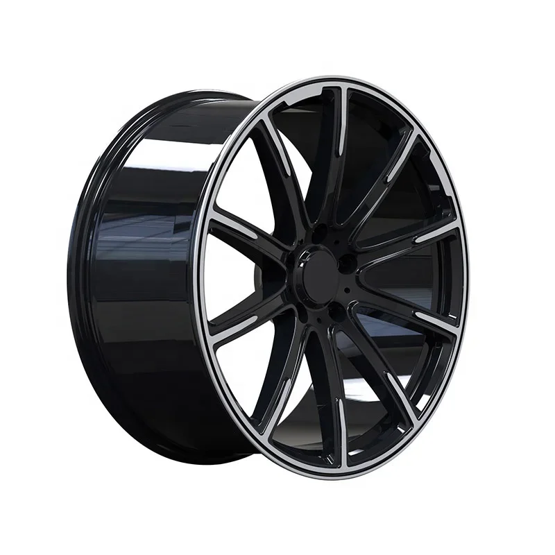 

Machine face monoblock hyper black one-piece passenger car wheel rims 21 inch forged wheels