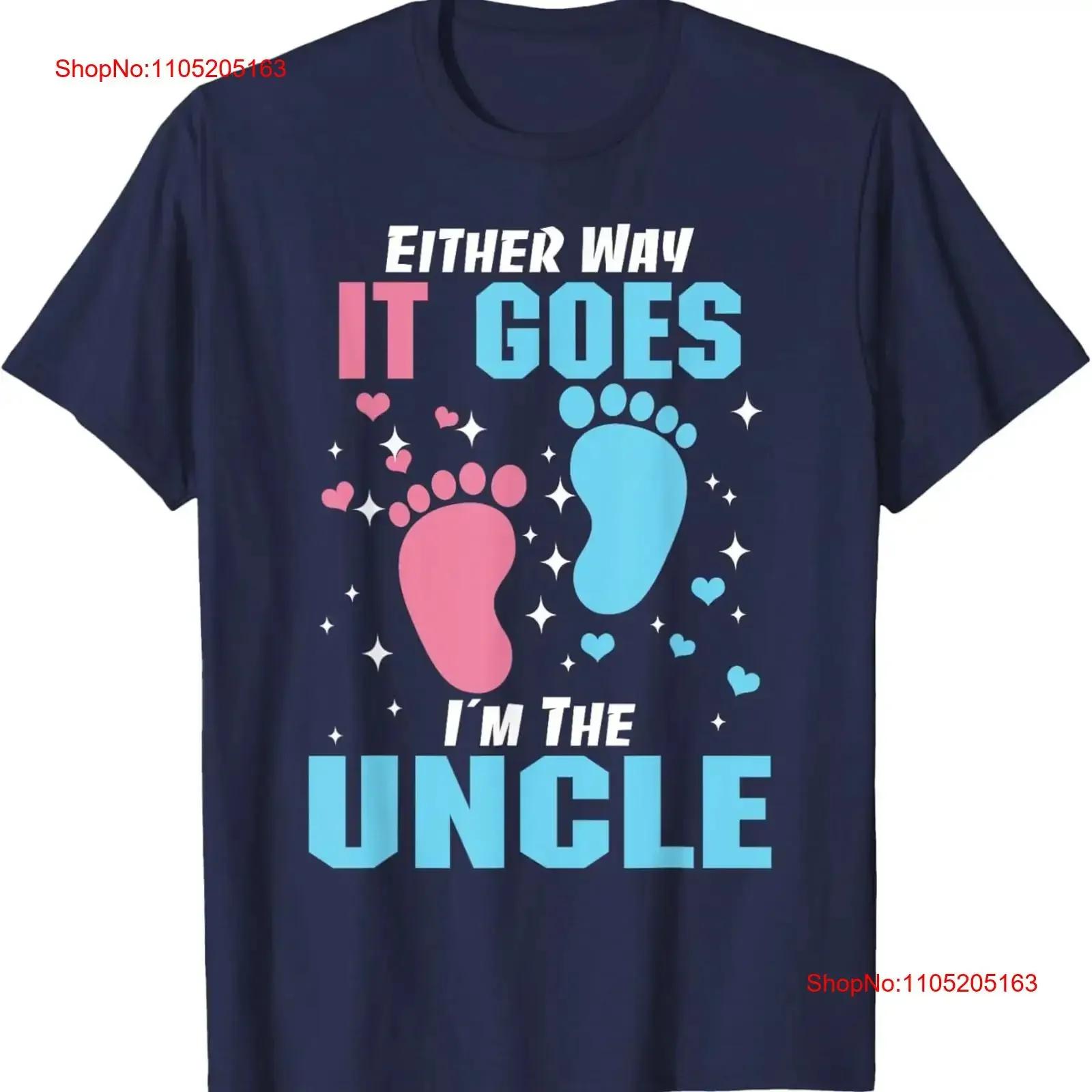 Either Way It Goes I'm The Uncle Pregnancy Announcement T Shirt  vintage Washed Stylish Breathable Soft Unisex Comfortable