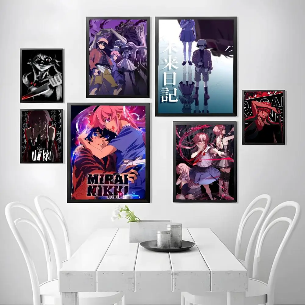Anime M-Mirai N-Nikki Poster Wall decals, perfect for hallways, living rooms, and home decor