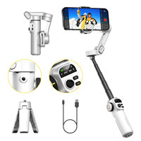 AOCHUAN Smart X2 Handheld Gimbal 3 Axis Stabilizer Built-in 20cm Extension Rod LED Display Phone Holder For iPhone Smartphone