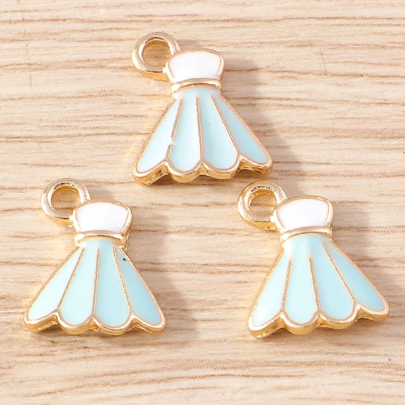 10 stücke Nette Blaue Farbe Emaille Tier Vogel Pinguin Katze Blume Charms Anhänger für Schmuck Machen DIY Ohrringe Halsketten Handwerk geschenk – Detail 7