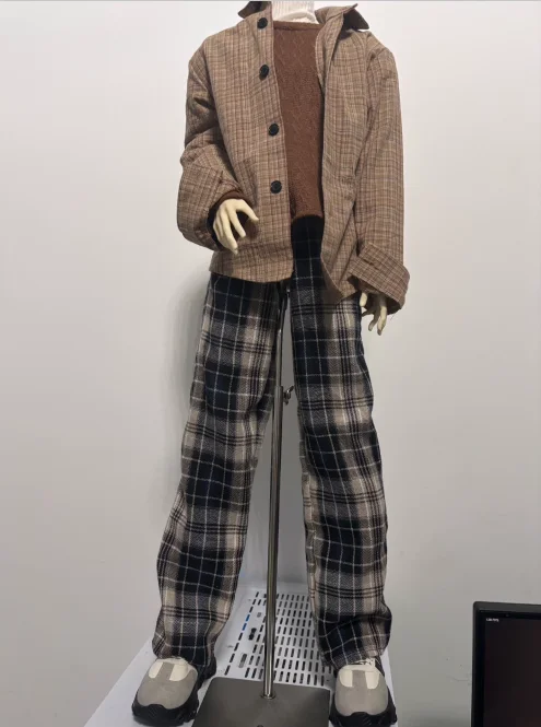 

A115 детская игрушка ручной работы id75 uf75 am77yc76 дядя BJD/SD кукольная одежда черные серые сетчатые длинные штаны 1 шт.