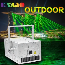 New Waterproof 15W Outdoor RGB Laser ILDA 40kpps Landmark Professional Strong Beam Lights NightClub 3D Animation White Pojector