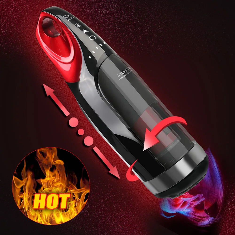 

5 Modes Male Masturbator Vibrator Penis Delay Trainer Sex Toys For Men Automatic Rotating Telescopic Stimulate Glans Massager