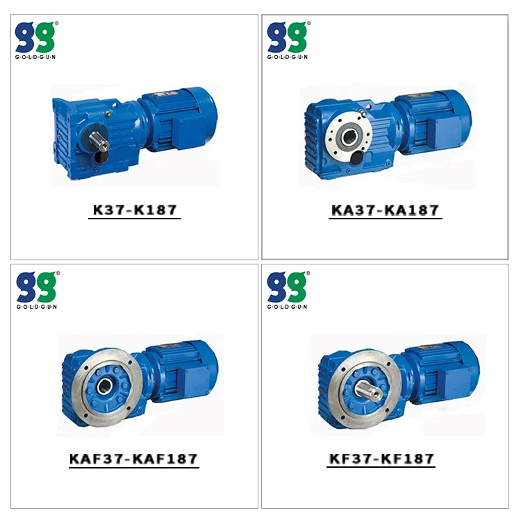 K97 Series transmission gearbox reduction helical Spiral bevel gearbox with Low energy consumption