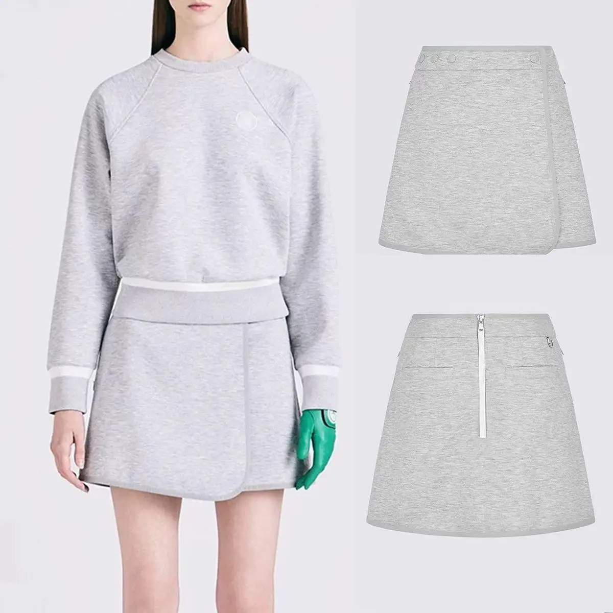 Women 2026 Autumn Golf Skirt Irregular Solid Color Athletic Skort Fashion Versatile Outdoor Sport Bottom