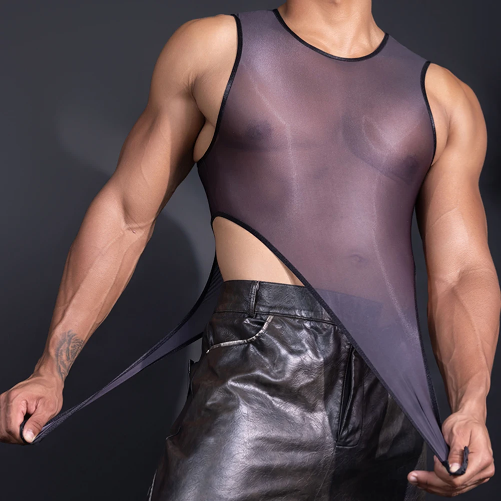 

Мужское эластичное масляное глянцевое блестящее нижнее белье, прозрачное нижнее белье, мягкое боди для сна, сексуальное Tоy для мужчин, дышащий комбинезон для ночного клуба