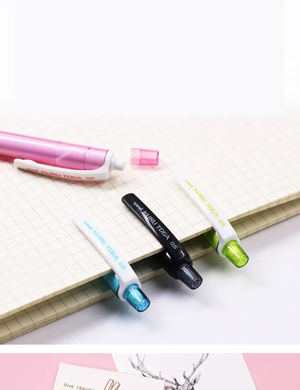 UNI Kuru Toga Druckbleistift M5-450T Zeichenstift 0,5 mm Niedriger Schwerpunkt Automatische Rotation Schulbedarf Schreibwaren – Detail 6