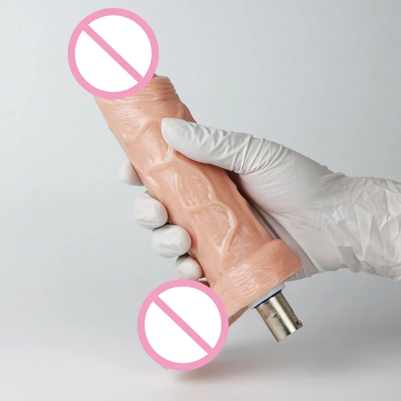 Realistic Silicone Vibration Dildos with 3XLR Connector for Sex Machine Attachment Sex Toys Big Penis for Women G Spot Stimulate