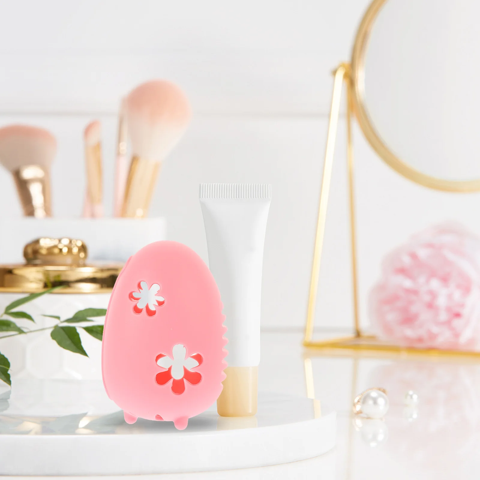 

Makeup Sponge Holder Silicone Storage Case Breathable Hollow Design For Foundation Egg Organizer Portable