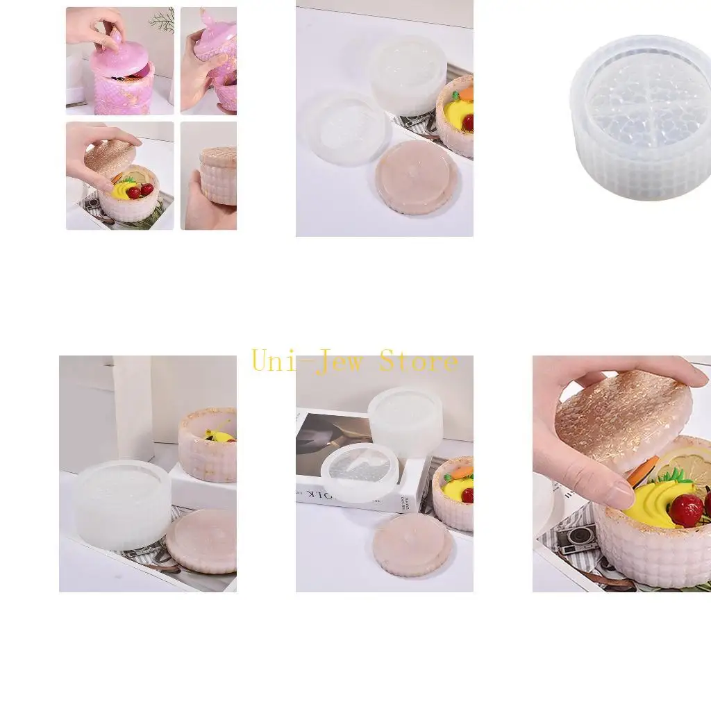 

40GB Jewelry Box Resin Mold Storage Box Mold Heart Resin Jar Mould for DIY Crafts