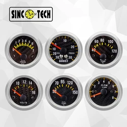 52mm Sincotech 605 series Carbon Panel Boost Gauge Oil Pressure Water Temperture R.P.M Voltage Automobile Meter