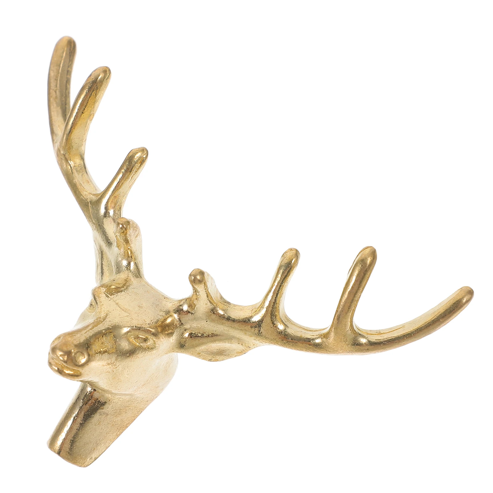 

Brass Deer Head Pull Handle for Drawers Cabinets Furniture Knobs Metal Dresser Wardrobe Door Replacement