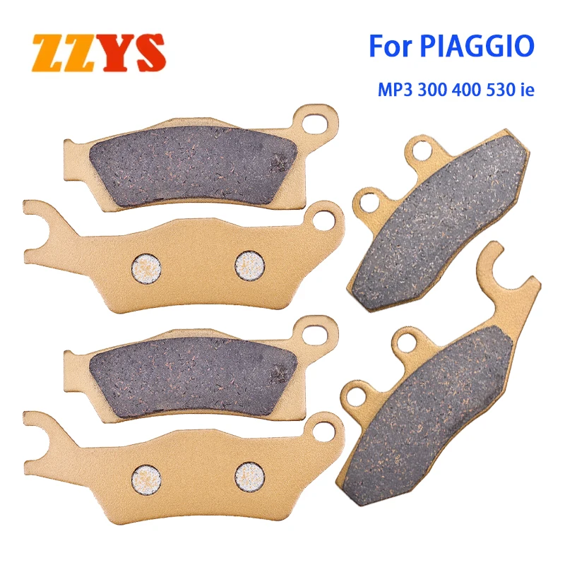 Motorcycle Front Rear Brake Pad For PIAGGIO MP3 300 400 530 HPE 2022-2023 Maxi Sport Business 300 ie LT Yourban 350 E4 2014-2018