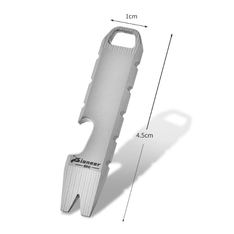 Wielofunkcyjne narzędzie EDC ze stopu tytanu Tc4, otwieracz do butelek, podważ, brelok do kluczy, rozpakowywanie, awaryjne na kempingu na świeżym
