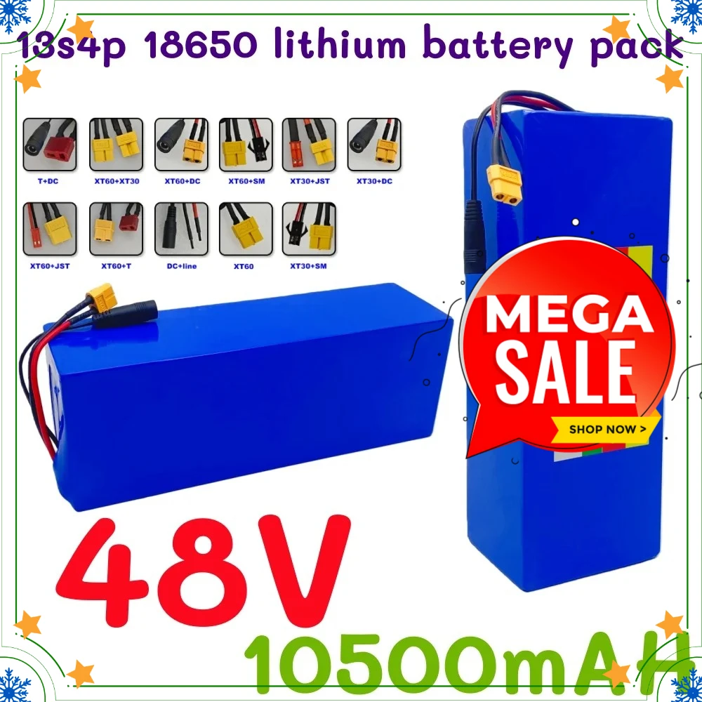 

48V battery For various electronic devices and transportation equipment 13S4P battery pack lithium 15AH 18650 750W battery
