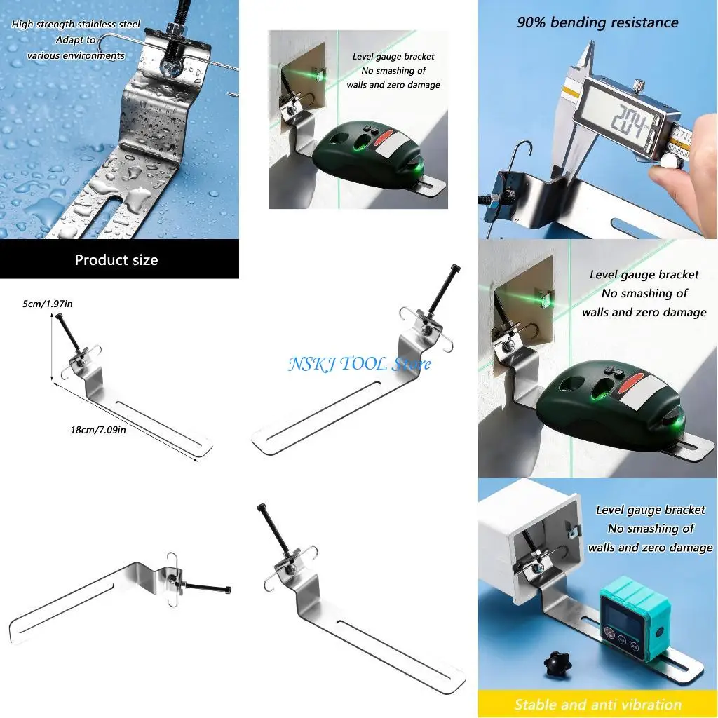 

L8RC Professional Grade Leveling Bracket Spring Lock Mechanism Fast Release Installation System