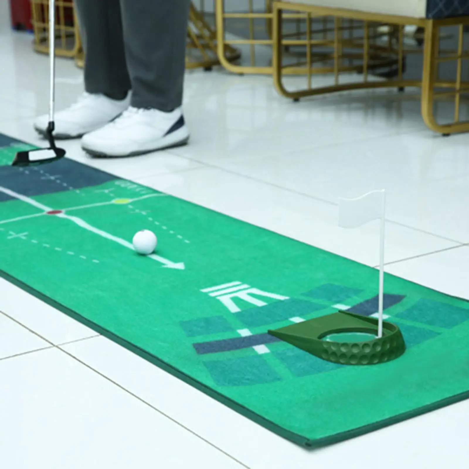 Outdoor Golf Hole Cup Practice Putting Flag Holder TPE ABS Putter Accessory for Home Garden Training