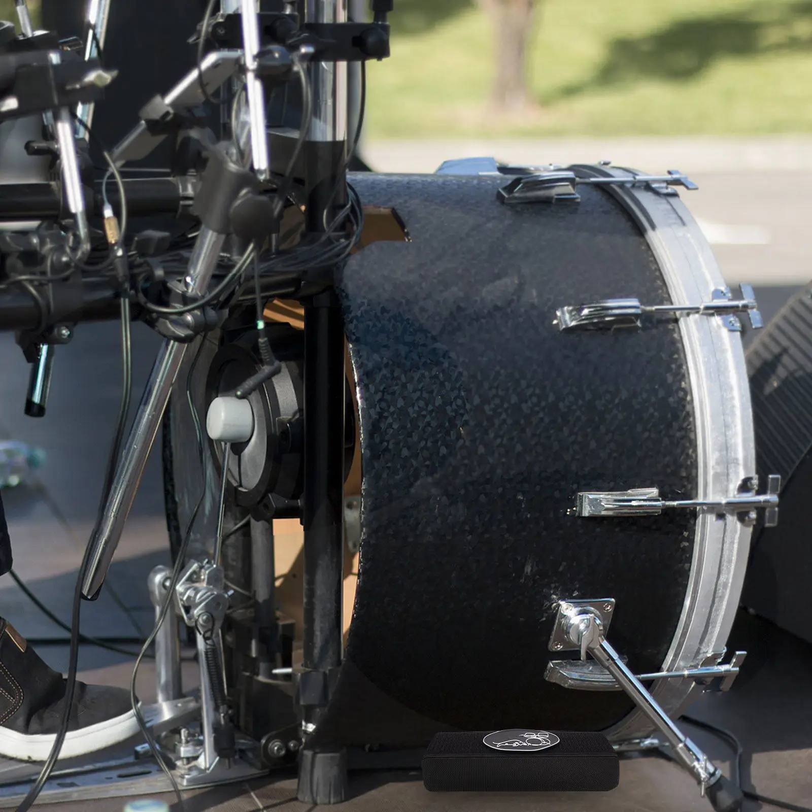 

Anti Skid Stopper Mat Bass Drum Pedal Anchor Stabilizer Non Slip Foot Blocks For Wood Tile Carpet Surfaces Drum