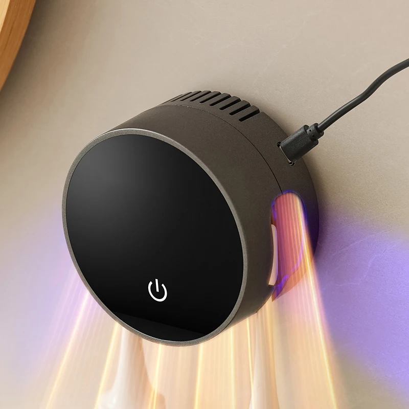 Smart Toothbrush Holder, Wall Mounted, No Need for Drilling Installation, One Click Operation, 2 Unique Slots, USB Type-C Charging