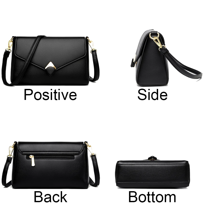 High Quality Solid color purses Shoulder Bags luxury pu Leather women Shoulder Crossbody Bags designer ladies fashion handbags