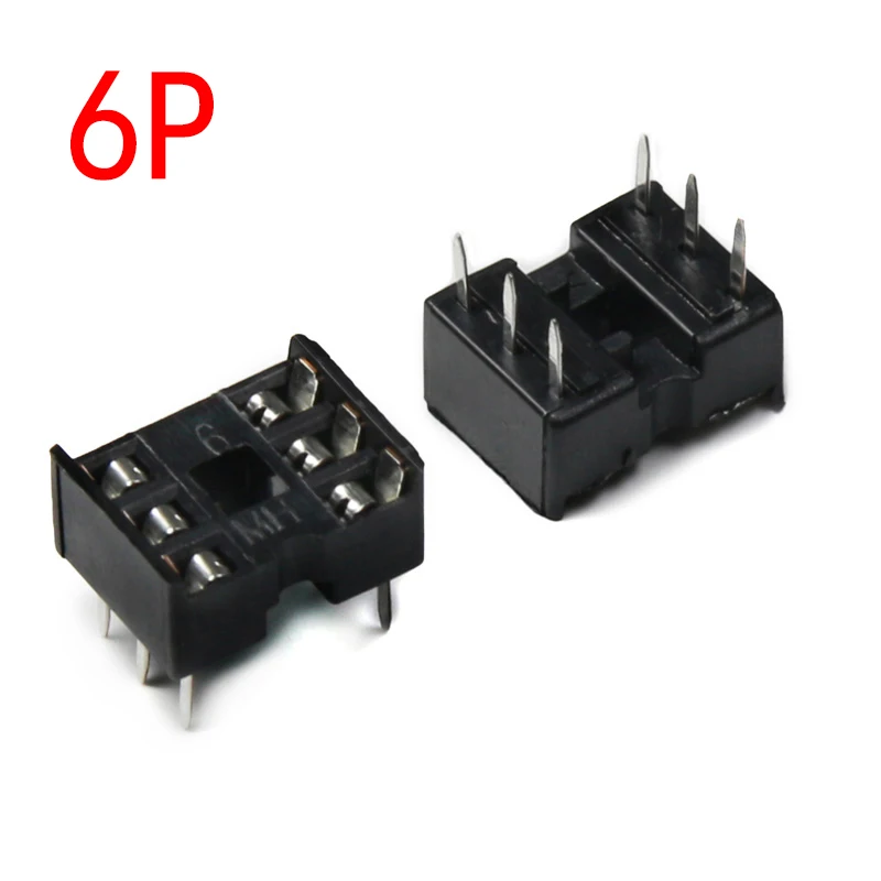 10pcs IC seat 6P/8P/14P/16P/18P/20P/24P/28P DIP IC sockets Adaptor Solder Type 28 pin Narrow body DIP Sockets  MCU seat 24PIN image 2