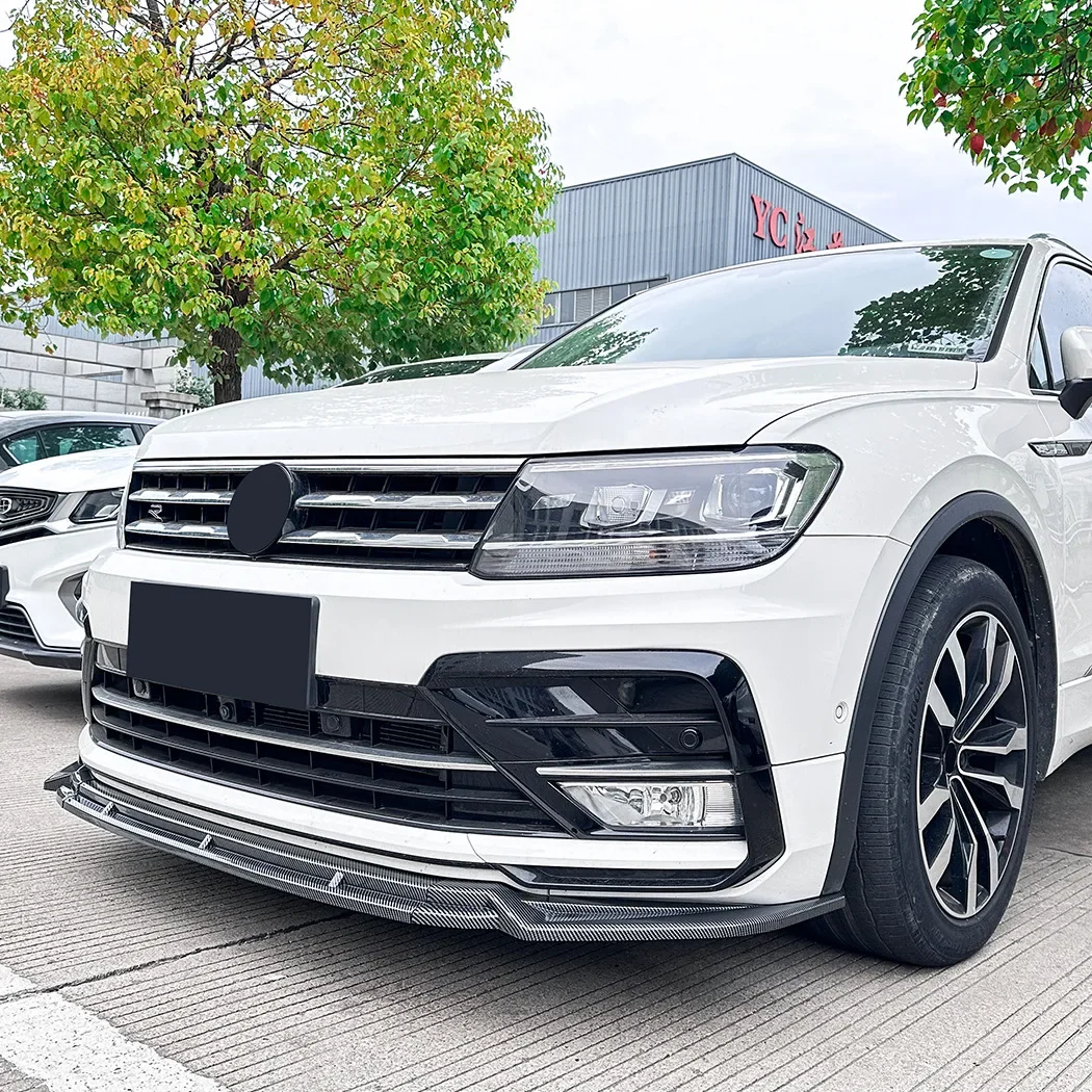 

Для Volkswagen Tiguan MK2 Rline 2017-2020 автомобильный передний бампер спойлер сплиттер диффузор комплекты кузова модификация экстерьера