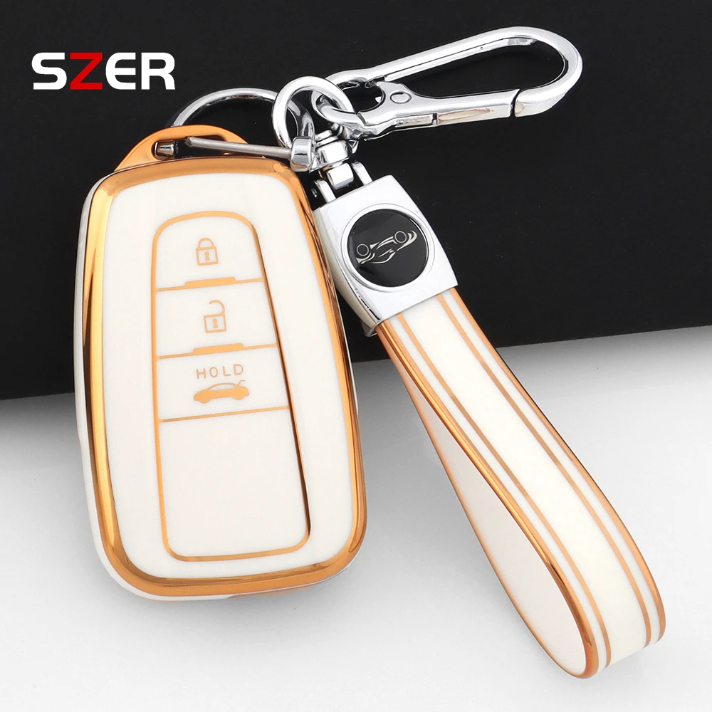 

2 3 4 Buttons TPU Car Key Case Cover For Toyota Prius Camry Corolla CHR C-HR RAV4 Land Cruiser Prado Fob Keychain Accessories
