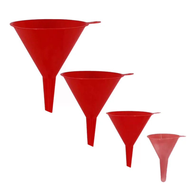 5Pcs Automotive Plastic Funnel Set Wide Mouth Fuel And Oil Multi-use Flexible Right Angle Funnels For Water Coolant And Engine